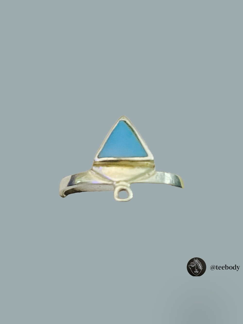 VTG NWT 925 Sterling Silver Navajo turquoise Early 2000s Eras Ring Size 6,6 3/4